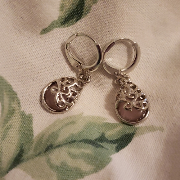 NEW Tear Drop Filigree 925 Sterling Silver Earring - Picture 6 of 6